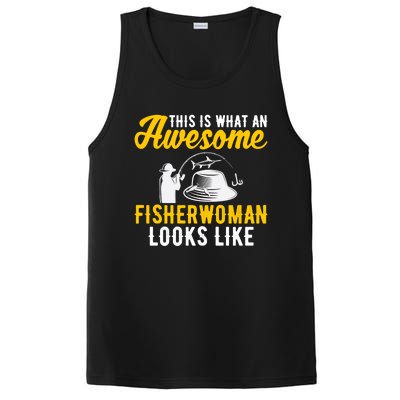 This Is What An Awesome Fisher Looks Like Fishing Mom Gift PosiCharge Competitor Tank