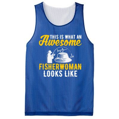 This Is What An Awesome Fisher Looks Like Fishing Mom Gift Mesh Reversible Basketball Jersey Tank