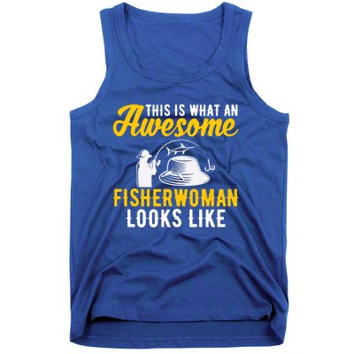 This Is What An Awesome Fisher Looks Like Fishing Mom Gift Tank Top