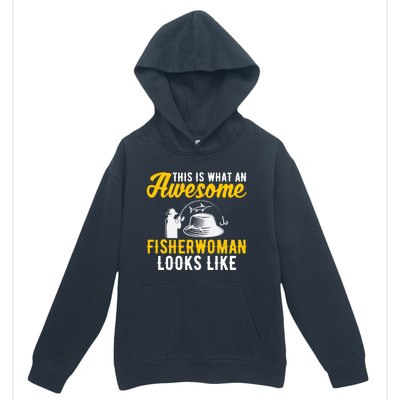 This Is What An Awesome Fisher Looks Like Fishing Mom Gift Urban Pullover Hoodie