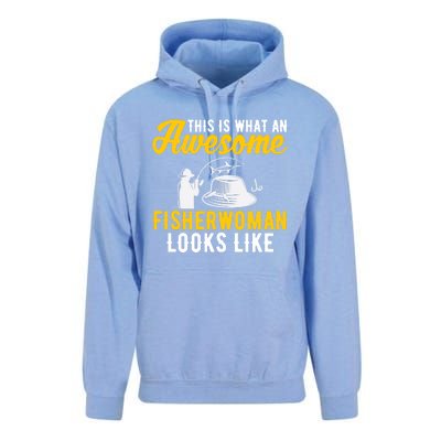 This Is What An Awesome Fisher Looks Like Fishing Mom Gift Unisex Surf Hoodie