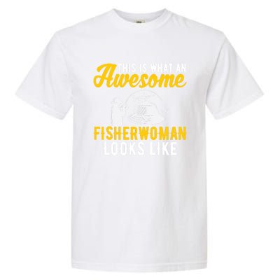 This Is What An Awesome Fisher Looks Like Fishing Mom Gift Garment-Dyed Heavyweight T-Shirt