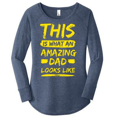 This Is What An Amazing Dad Looks Like Happy Father Day Gift Women's Perfect Tri Tunic Long Sleeve Shirt