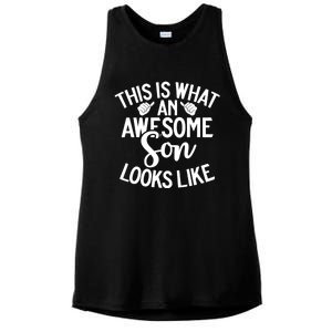 This Is What An Awesome Son Looks Like Son Ladies PosiCharge Tri-Blend Wicking Tank