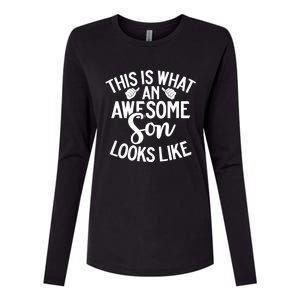 This Is What An Awesome Son Looks Like Son Womens Cotton Relaxed Long Sleeve T-Shirt