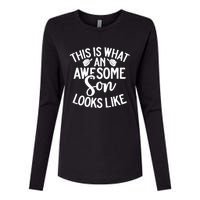 This Is What An Awesome Son Looks Like Son Womens Cotton Relaxed Long Sleeve T-Shirt