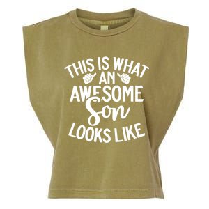 This Is What An Awesome Son Looks Like Son Garment-Dyed Women's Muscle Tee