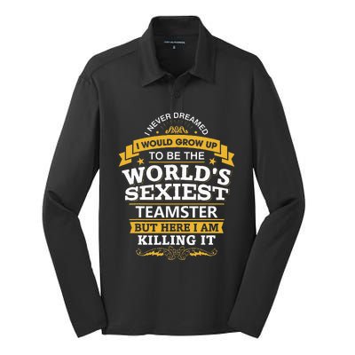 Teamster Idea Worlds Sexiest Teamsters Silk Touch Performance Long Sleeve Polo