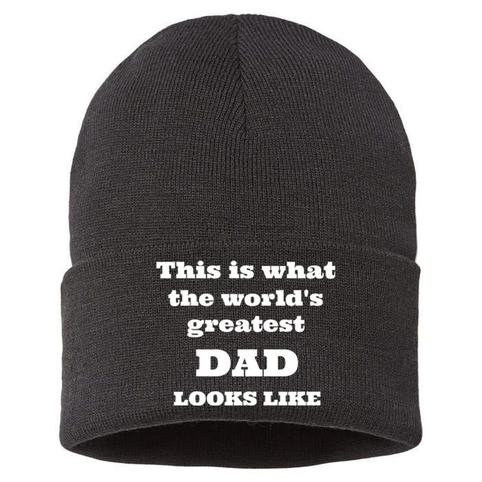 This Is What The WorldS Greatest Dad Looks Like Sustainable Knit Beanie