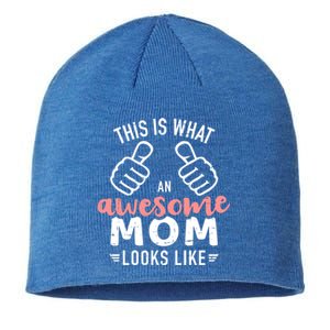 This Is What An Awesome Mom Looks Like Mother's Day Cute Gift Sustainable Beanie