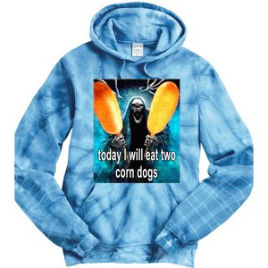 Today I Will Eat Two Corn Dogs Tie Dye Hoodie