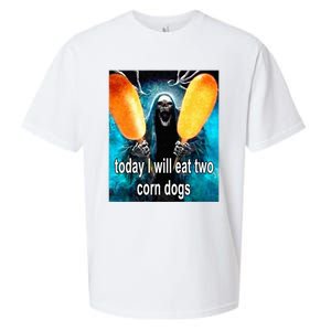 Today I Will Eat Two Corn Dogs Sueded Cloud Jersey T-Shirt