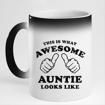 This Is What Awesome Auntie Looks Like 11oz Black Color Changing Mug