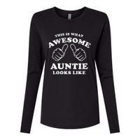 This Is What Awesome Auntie Looks Like Womens Cotton Relaxed Long Sleeve T-Shirt