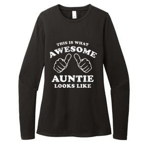 This Is What Awesome Auntie Looks Like Womens CVC Long Sleeve Shirt