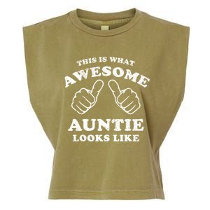 This Is What Awesome Auntie Looks Like Garment-Dyed Women's Muscle Tee