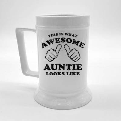 This Is What Awesome Auntie Looks Like Beer Stein