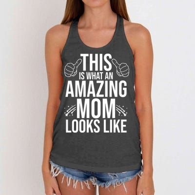 This Is What An Amazing Mom Looks Like Women's Knotted Racerback Tank
