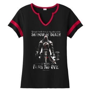 Though I Walk Through The Valley Of The Shadow Ladies Halftime Notch Neck Tee