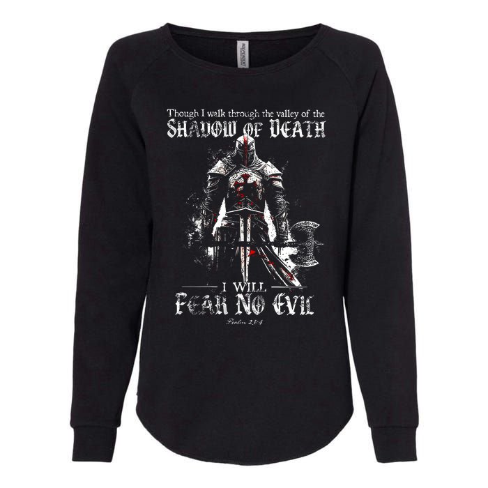 Though I Walk Through The Valley Of The Shadow Womens California Wash Sweatshirt