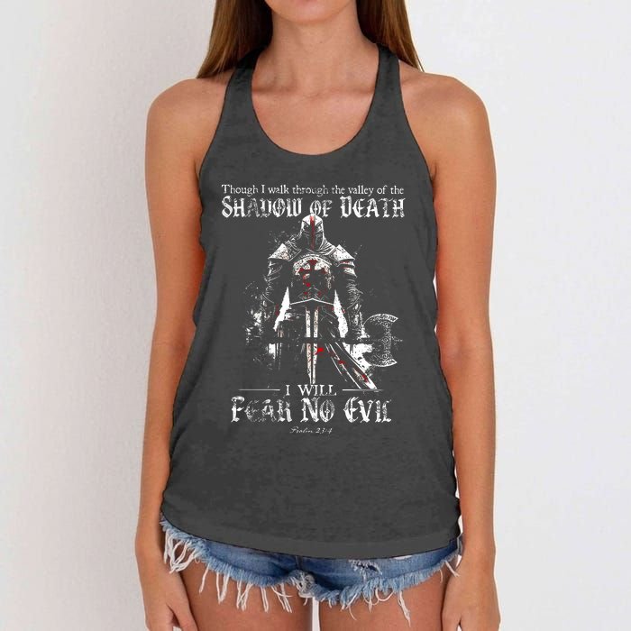 Though I Walk Through The Valley Of The Shadow Women's Knotted Racerback Tank