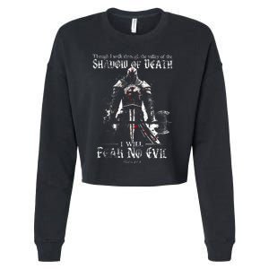 Though I Walk Through The Valley Of The Shadow Cropped Pullover Crew