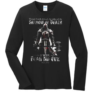 Though I Walk Through The Valley Of The Shadow Ladies Long Sleeve Shirt