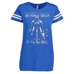 Though I Walk Through The Valley Of The Shadow Enza Ladies Jersey Football T-Shirt