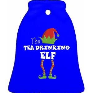 Tea Ing Xmas Pajama Cool Gift Ceramic Bell Ornament