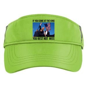 Trump If You Come At The King You Best Not Miss Adult Drive Performance Visor