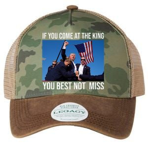 Trump If You Come At The King You Best Not Miss Legacy Tie Dye Trucker Hat