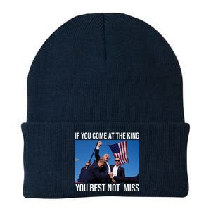 Trump If You Come At The King You Best Not Miss Knit Cap Winter Beanie