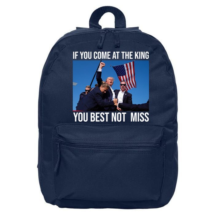 Trump If You Come At The King You Best Not Miss 16 in Basic Backpack