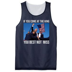 Trump If You Come At The King You Best Not Miss Mesh Reversible Basketball Jersey Tank