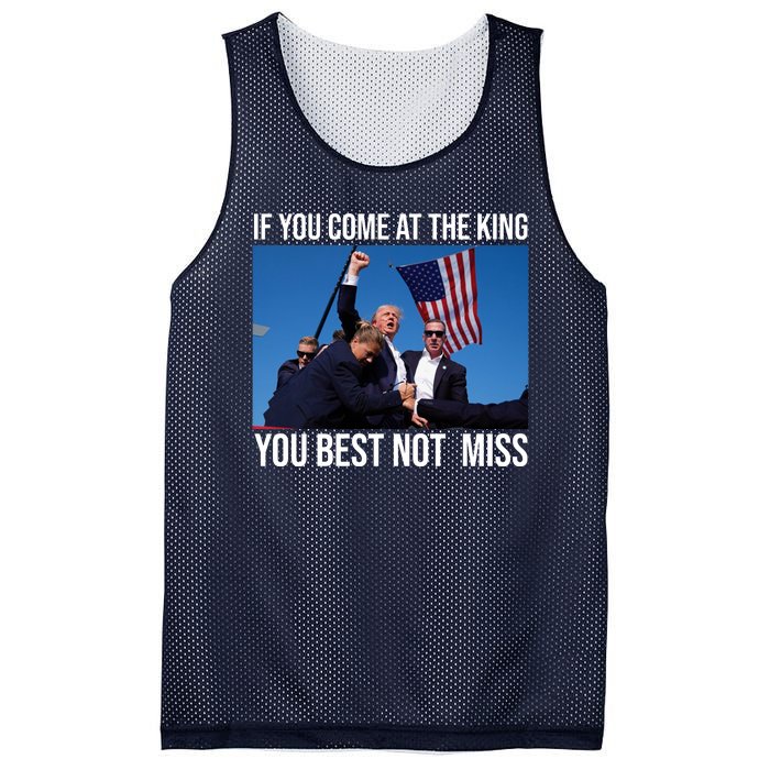 Trump If You Come At The King You Best Not Miss Mesh Reversible Basketball Jersey Tank