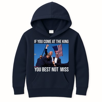 Trump If You Come At The King You Best Not Miss Kids Hoodie