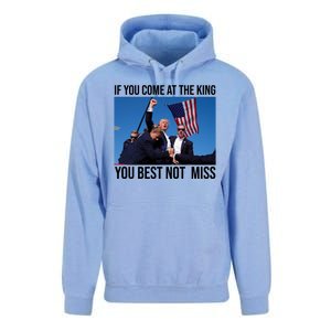 Trump If You Come At The King You Best Not Miss Unisex Surf Hoodie