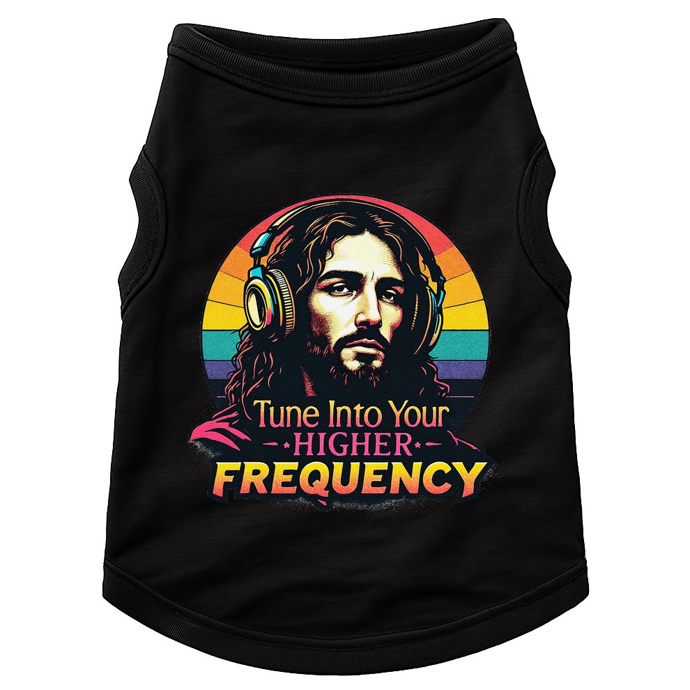Tune Into Your Higher Frequency Jesus Doggie Tank