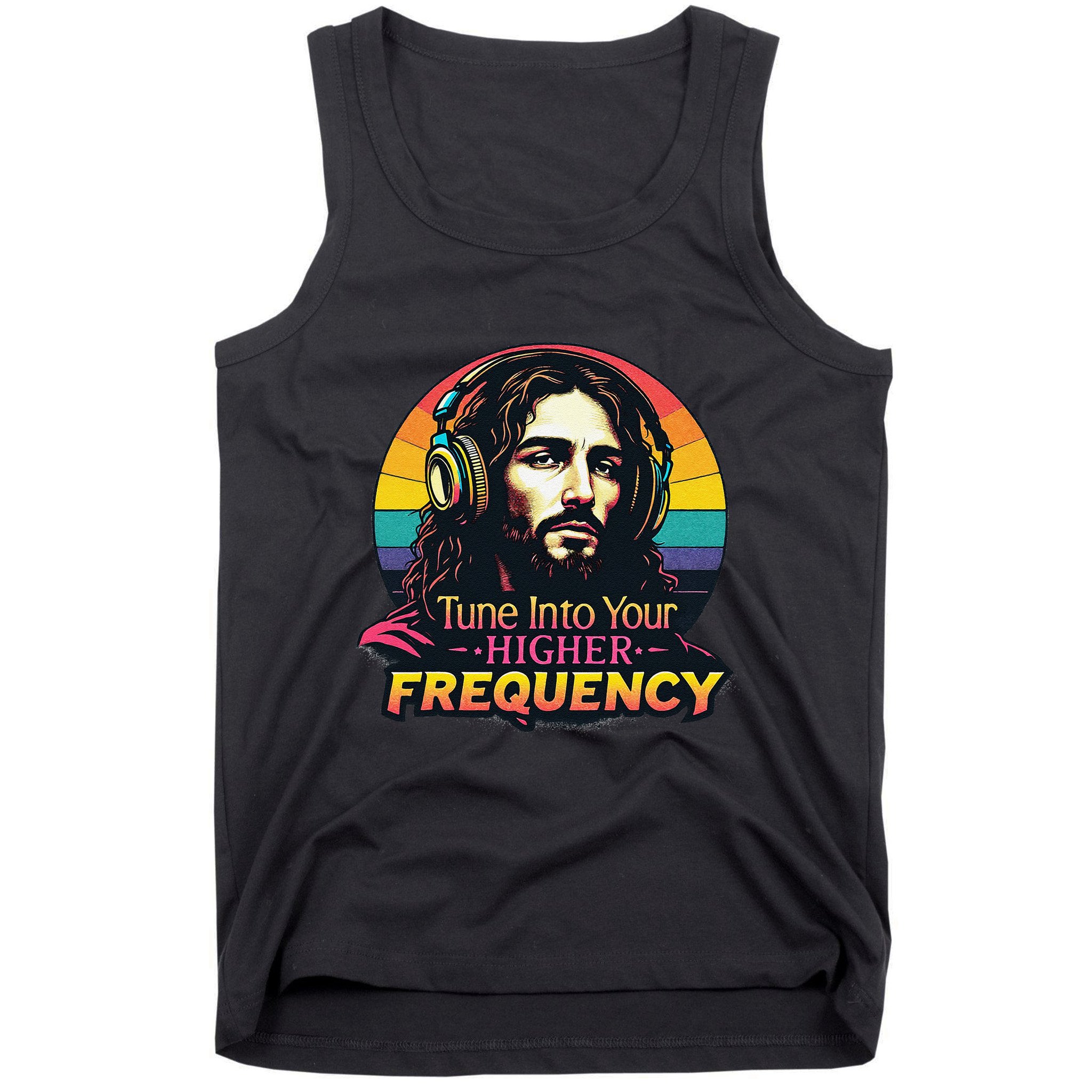 Tune Into Your Higher Frequency Jesus Tank Top