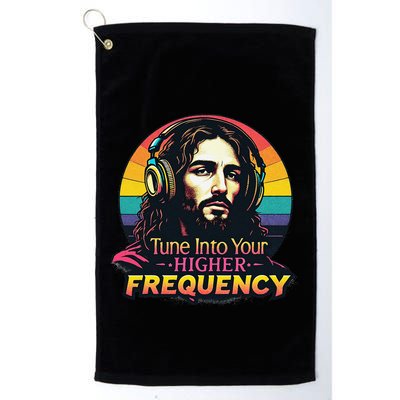 Tune Into Your Higher Frequency Jesus Golf Towel