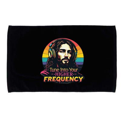 Tune Into Your Higher Frequency Jesus Microfiber Hand Towel