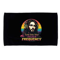 Tune Into Your Higher Frequency Jesus Microfiber Hand Towel