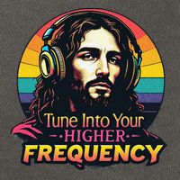 Tune Into Your Higher Frequency Jesus Cotton Canvas Backpack