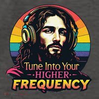 Tune Into Your Higher Frequency Jesus Vector Backpack