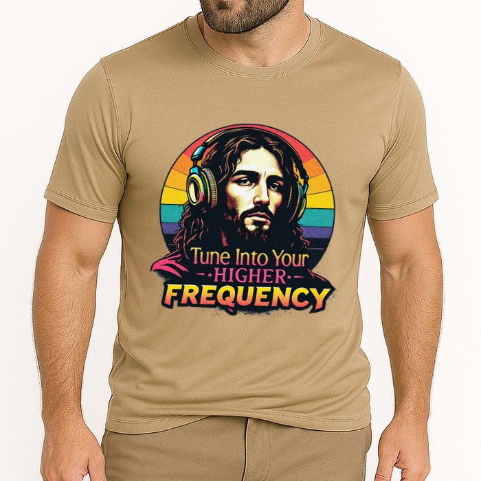 Tune Into Your Higher Frequency Jesus Performance Shirt