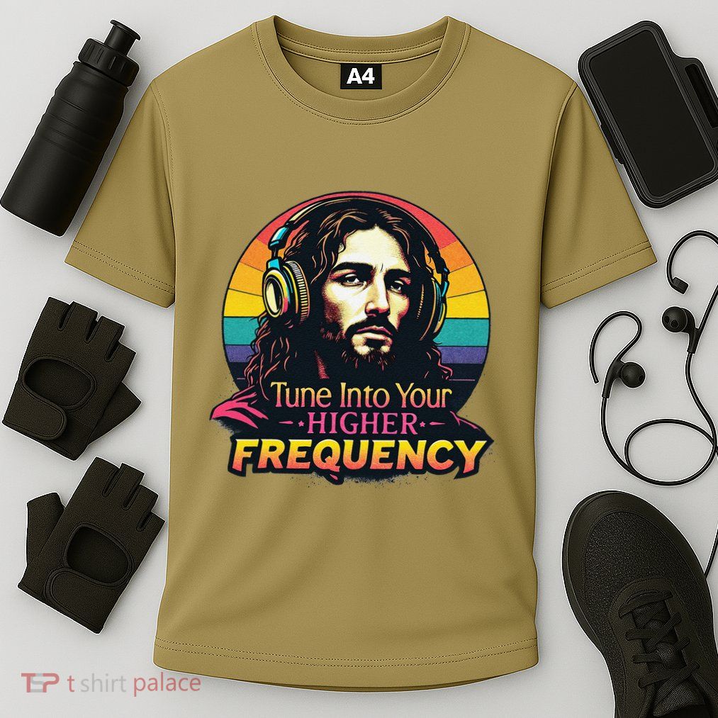Tune Into Your Higher Frequency Jesus Performance Shirt