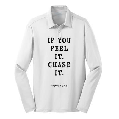 Twisters If You Feel It Chase It Silk Touch Performance Long Sleeve Polo