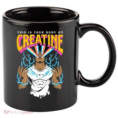 This Is Your Body On Creatine Workout Gym Birthday Gift 11oz C Handle Ceramic Mug