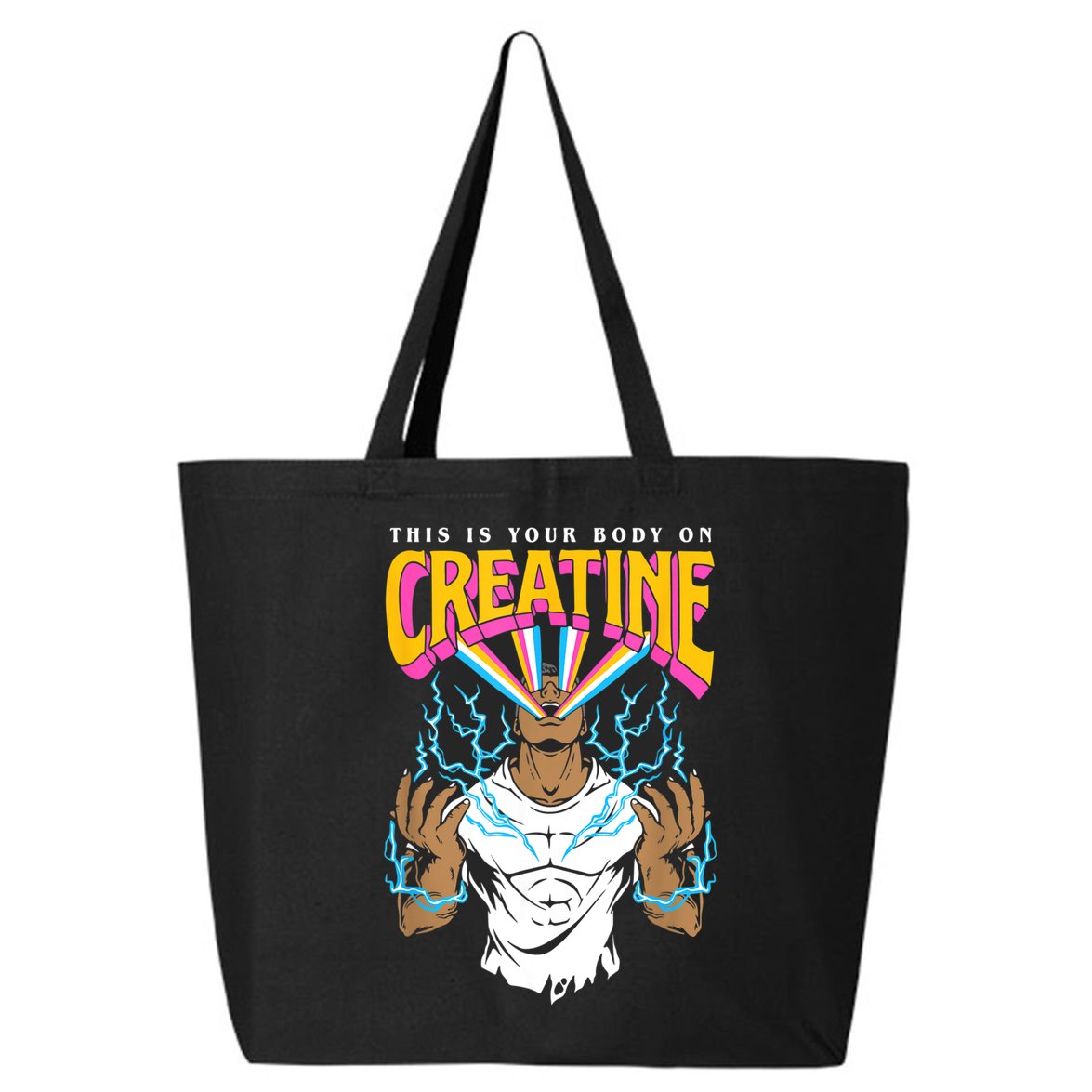 This Is Your Body On Creatine Workout Gym Birthday Gift 25L Jumbo Tote
