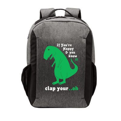 T-Rex If You're Happy and You Know It Clap Your Oh Vector Backpack